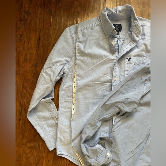 American Eagle Men’s Size Medium Classic Fit Button Down Dress Shirt Preppy - Picture 7 of 9